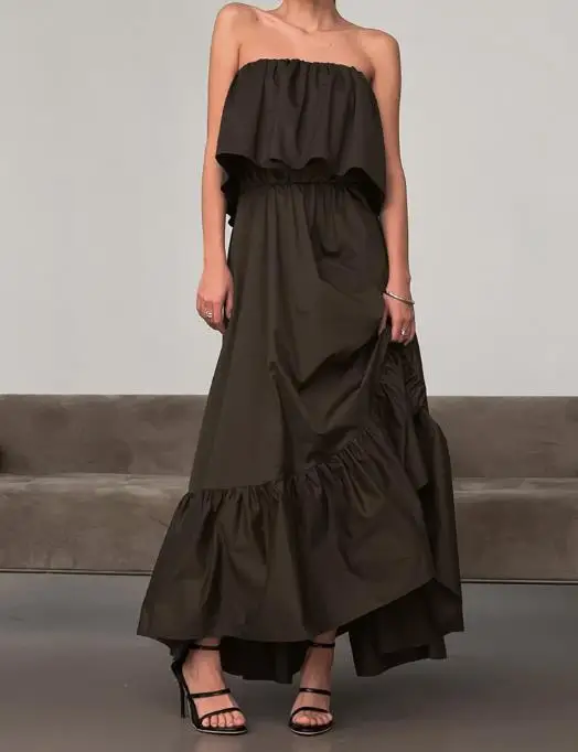 2026 Spring/summer New Style Ruffle Fashion Strapless Dress for Women's Commuting Elegant Long Dress
2026 Spring/summer New Style Ruffle Fashion Strapless Dress for Women's Commuting Elegant Long Dress