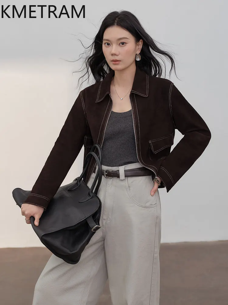 KMETRAM Real Turkey Sheepskin Leather Jacket Woman Short Retro Biker Coat Suede Leather Jackets Autumn Women Clothes 2026 casaco
KMETRAM Real Turkey Sheepskin Leather Jacket Woman Short Retro Biker Coat Suede Leather Jackets Autumn Women Clothes 2026 casaco