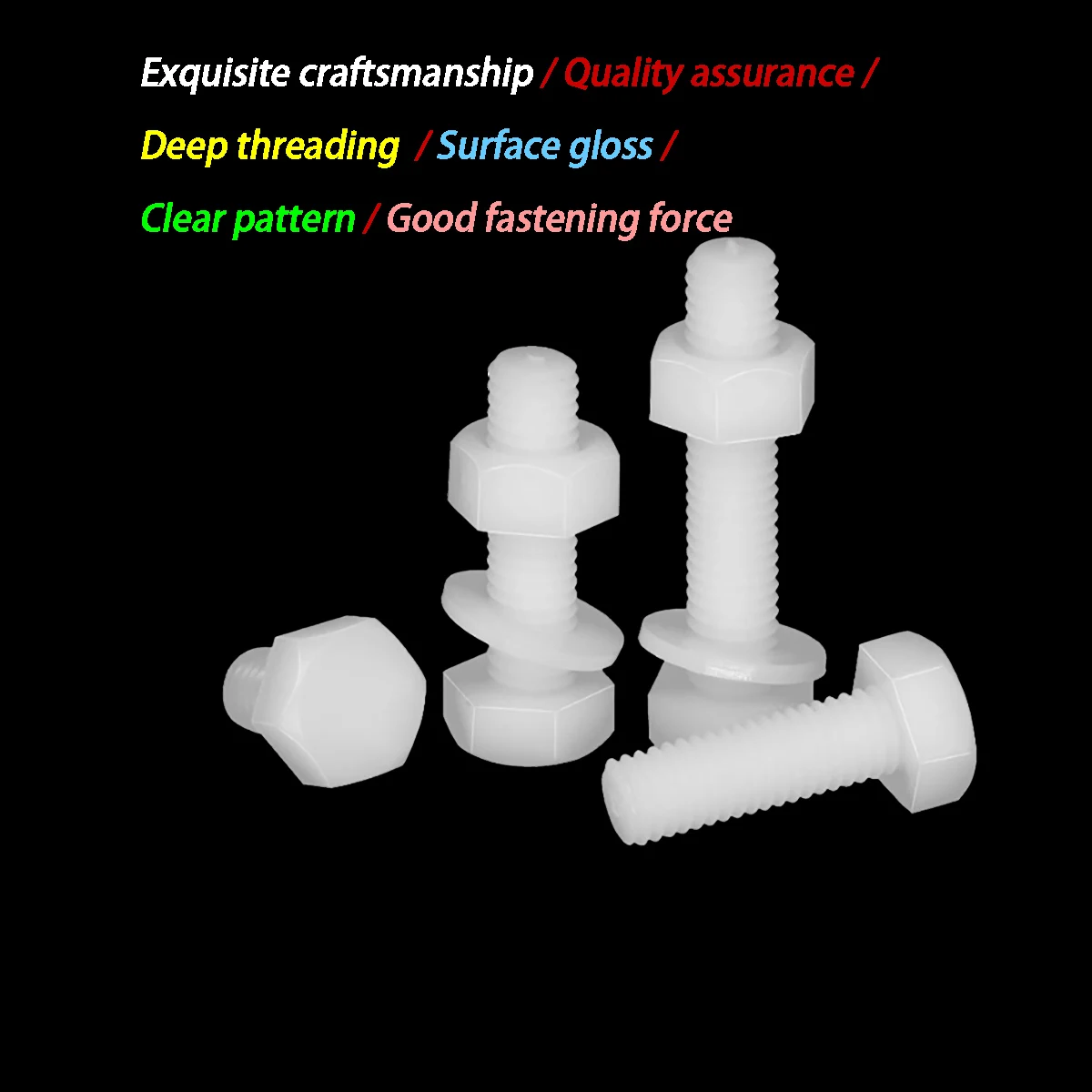 M6 M8 M10 M12 M16 M20-M30 Nylon Hexagon Screws Nuts Set Plastic Enlarged Screw Rod Long Bolts Assortment
M6 M8 M10 M12 M16 M20-M30 Nylon Hexagon Screws Nuts Set Plastic Enlarged Screw Rod Long Bolts Assortment