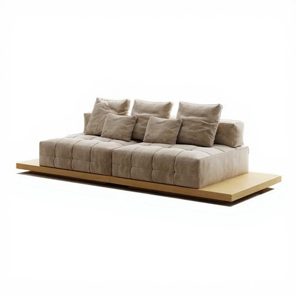 #Minimalist Wabi-Sabi Modular Sofa Square Stitched Cushion No Armrest with Wooden Base Plush Pillows for Living Room Small Space
#Minimalist Wabi-Sabi Modular Sofa Square Stitched Cushion No Armrest with Wooden Base Plush Pillows for Living Room Small Space