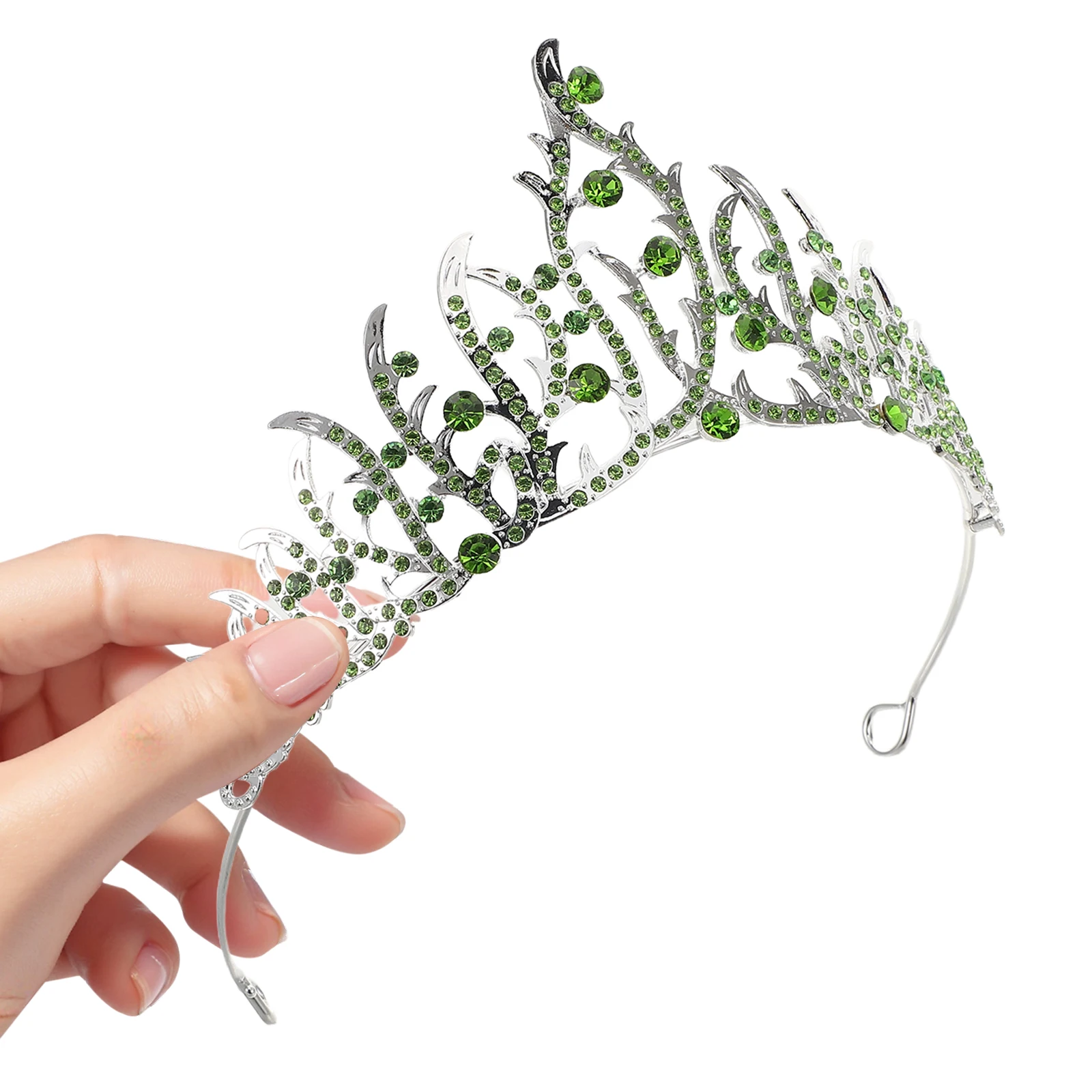 Princess Crown Rhinestone Embedded Thick Green Alloy Durable Metal Wedding Hair Accessories Birthday Performances
Princess Crown Rhinestone Embedded Thick Green Alloy Durable Metal Wedding Hair Accessories Birthday Performances