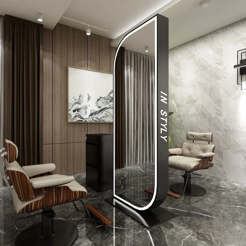 Hairdressing Dressing Table for Hair Salon HD Stainless Steel Barber Mirror with Light Single Double-Sided Mirror Floor Gold
Hairdressing Dressing Table for Hair Salon HD Stainless Steel Barber Mirror with Light Single Double-Sided Mirror Floor Gold