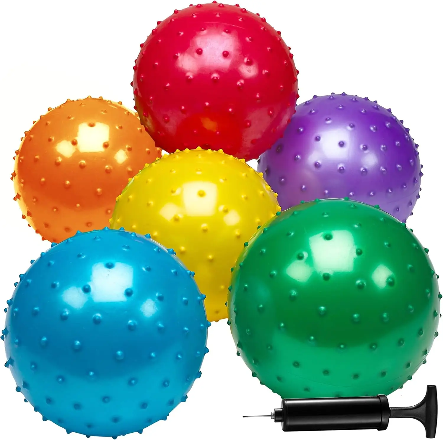7-Inch Sensory Knobby Balls - 6 Pack with Pump, Bouncy Stress Balls for Kids, Party Favors
7-Inch Sensory Knobby Balls - 6 Pack with Pump, Bouncy Stress Balls for Kids, Party Favors