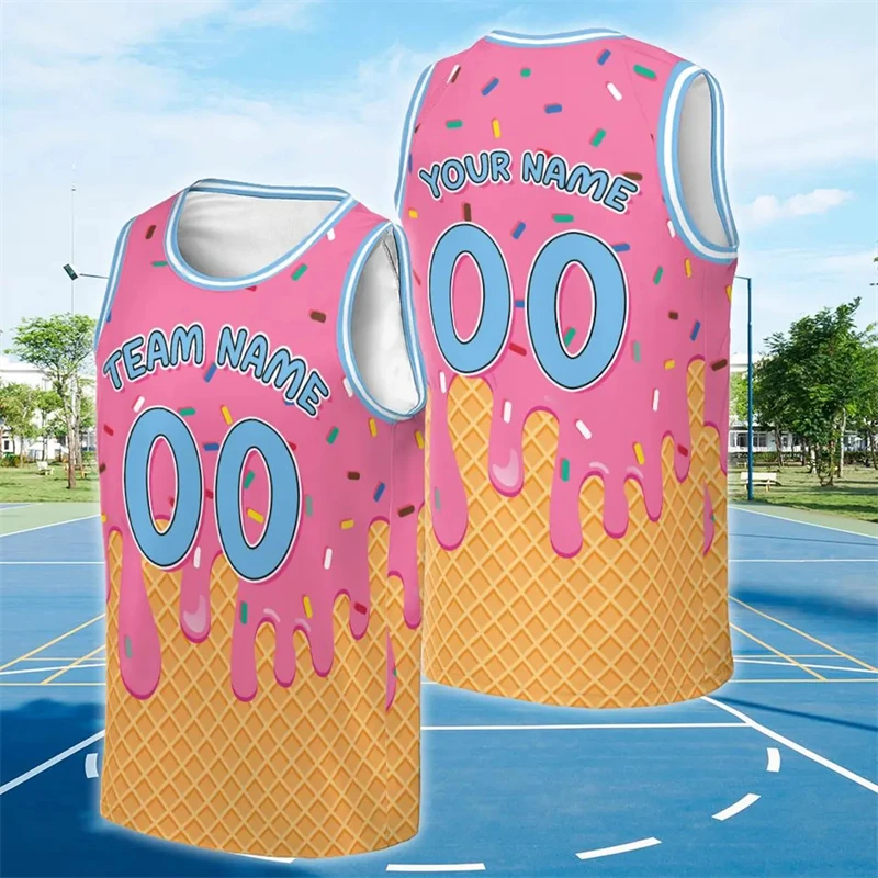 Summer Men's Gym Tank Top Fitness Training Clothing Custom Name Number Ice Cream Bodybuilding Shirt Men Fashion Basketball Vest
Summer Men's Gym Tank Top Fitness Training Clothing Custom Name Number Ice Cream Bodybuilding Shirt Men Fashion Basketball Vest