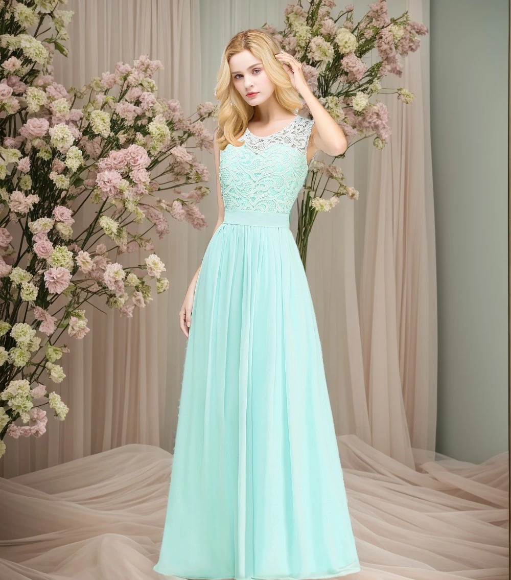 MisShow Wedding Bridesmaid Dresses Elegant Floral Lace O-Neck Sleeveless Sheer Back Evening Dress A-Line Empire Long Party Gowns
MisShow Wedding Bridesmaid Dresses Elegant Floral Lace O-Neck Sleeveless Sheer Back Evening Dress A-Line Empire Long Party Gowns