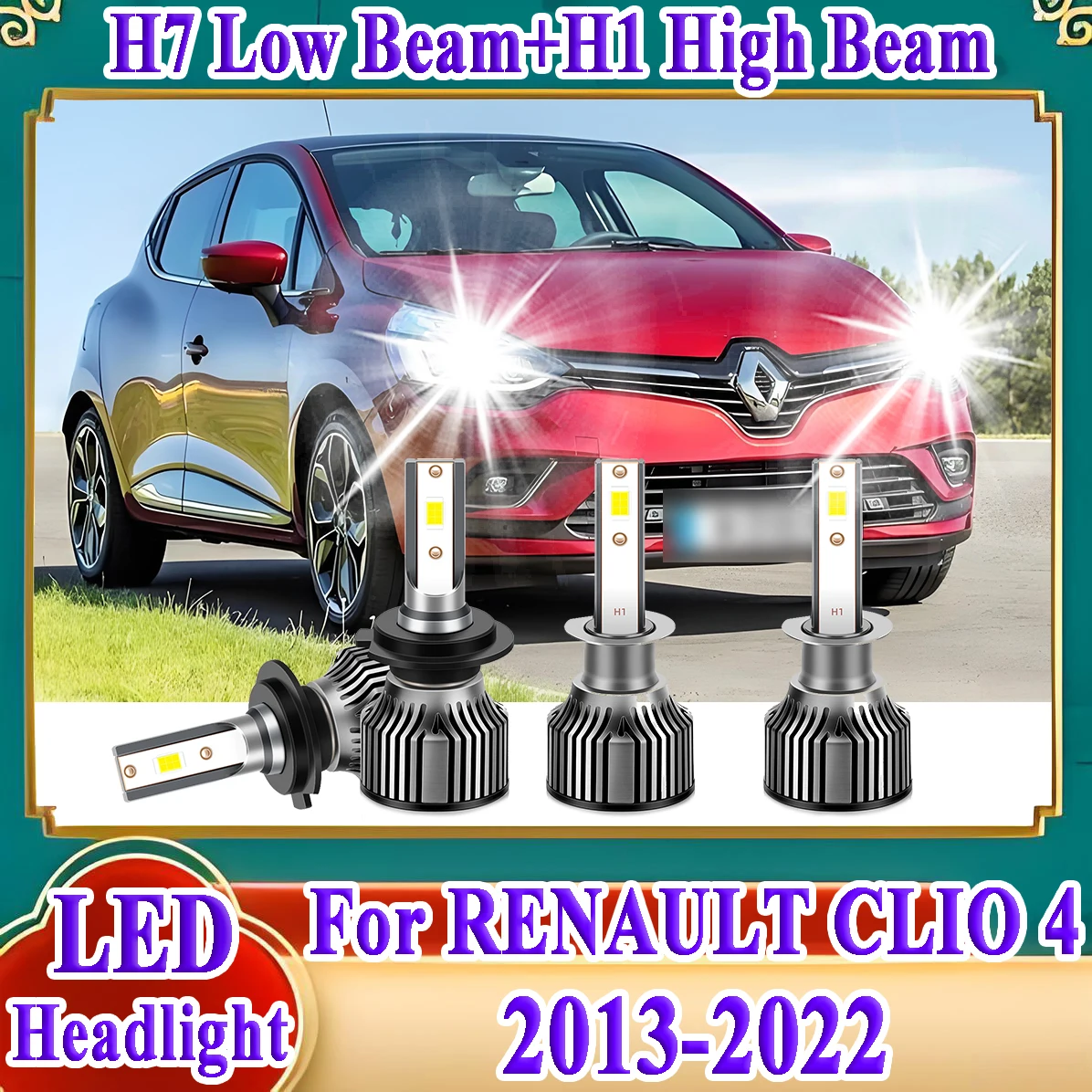 40000LM High Low Beam LED Headlight 6000K White 3570 CSP Chips Plug and Play For RENAULT CLIO 4 2013-2020 2021 2022 Car Headlamp
40000LM High Low Beam LED Headlight 6000K White 3570 CSP Chips Plug and Play For RENAULT CLIO 4 2013-2020 2021 2022 Car Headlamp