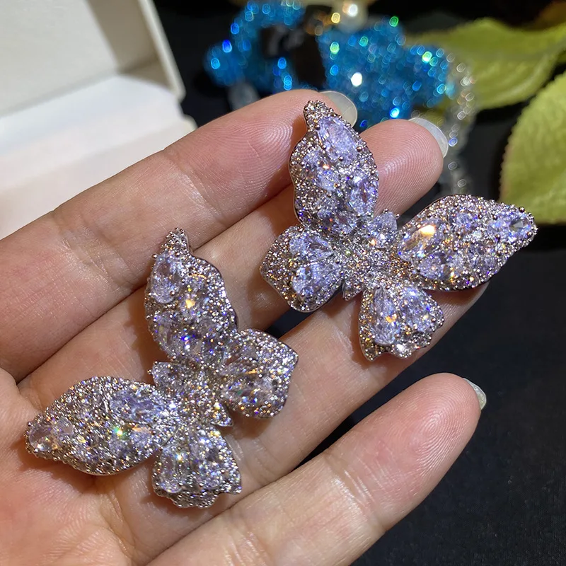 CHWAWOCI Super Fairy Butterfly Zircon earrings for Valentine's Day gift Light luxury earrings Light luxury Super flash jewelry
CHWAWOCI Super Fairy Butterfly Zircon earrings for Valentine's Day gift Light luxury earrings Light luxury Super flash jewelry