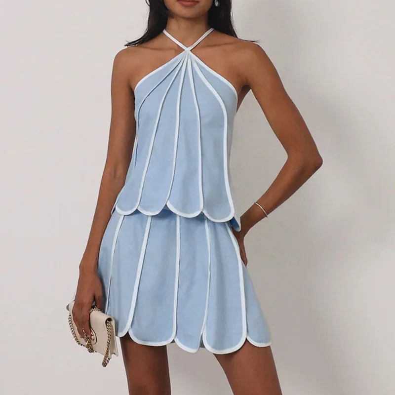 Iridesse Fashionable Design, Skirt Suit, for Women, 2026 Summer, New Style, Sleeveless, Halter Top, Two-piece Set
Iridesse Fashionable Design, Skirt Suit, for Women, 2026 Summer, New Style, Sleeveless, Halter Top, Two-piece Set