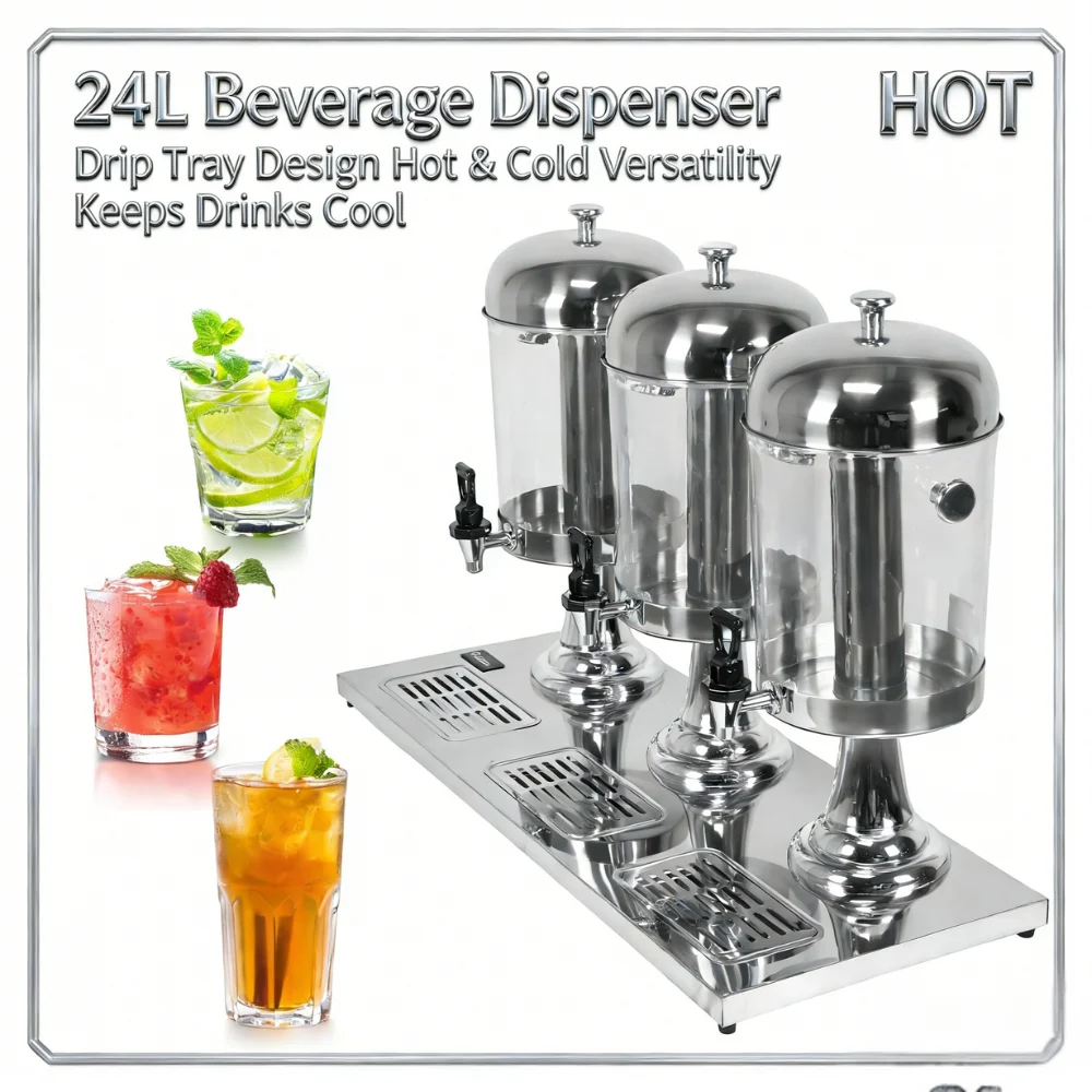 Диспенсер для напитков из нержавеющей стали на 24 л с подставкой и краном, с охлаждающим элементом, большой емкости, для фуршетов, вечеринок и свадеб
Диспенсер для напитков из нержавеющей стали на 24 л с подставкой и краном, с охлаждающим элементом, большой емкости, для фуршетов, вечеринок и свадеб