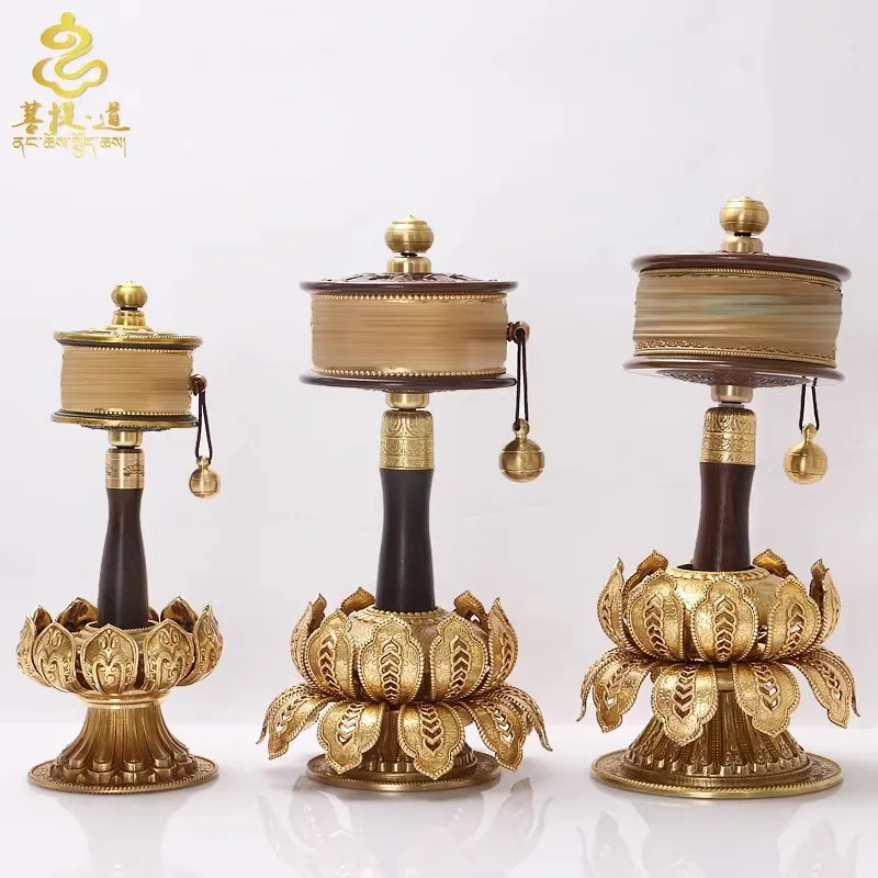 Multiple Types of Huibao Hand-Crank Prayer Wheels, Large and Small Tibetan Brass and Solid Wood Hand-Crank Prayer Wheels with Lo
Multiple Types of Huibao Hand-Crank Prayer Wheels, Large and Small Tibetan Brass and Solid Wood Hand-Crank Prayer Wheels with Lo