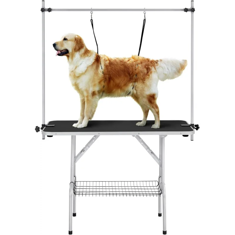 '' Heavy Duty Pet Grooming Table, Height Adjustable Portable Dog Trimming Drying Table, With Arm Noose and Mesh Tray
'' Heavy Duty Pet Grooming Table, Height Adjustable Portable Dog Trimming Drying Table, With Arm Noose and Mesh Tray