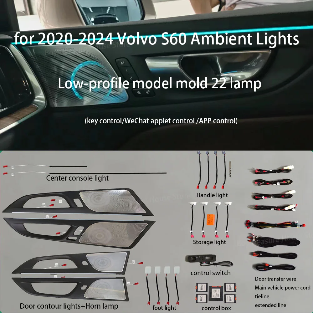 Для Volvo S60 2020-2024 светодиодная декоративная кнопка окружающего освещения, управление через приложение, автомобильная атмосфера, дверь, приборная панель, лампа с подсветкой, полоса
Для Volvo S60 2020-2024 светодиодная декоративная кнопка окружающего освещения, управление через приложение, автомобильная атмосфера, дверь, приборная панель, лампа с подсветкой, полоса
