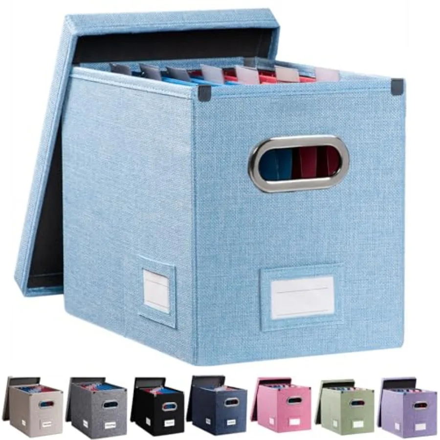 File Organizer Box - Set of 1 Collapsible Decorative Linen Filing Storage Hanging File Folders with Lids Office Cabinet Letter
File Organizer Box - Set of 1 Collapsible Decorative Linen Filing Storage Hanging File Folders with Lids Office Cabinet Letter