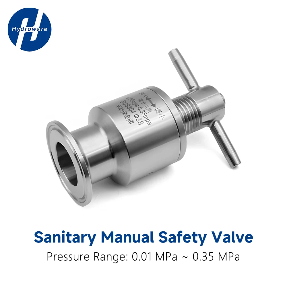 SUS304 Sanitary Tri Clamp Manual Adjustable Safety Relief Valve T-Handle 1.5" OD50.5mm 0-0.02-0.35MPa for Homebrew Distillation
SUS304 Sanitary Tri Clamp Manual Adjustable Safety Relief Valve T-Handle 1.5" OD50.5mm 0-0.02-0.35MPa for Homebrew Distillation