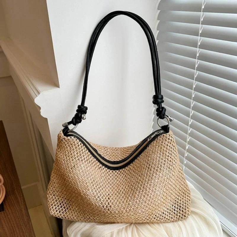 A3PE Stylish Woven Beach Bag Lightweight And Practical Handbag Shoulder Bag Casual Crossbody Purse for Shopping Or Travel
A3PE Stylish Woven Beach Bag Lightweight And Practical Handbag Shoulder Bag Casual Crossbody Purse for Shopping Or Travel
