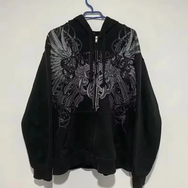 American New Trend Retro Leather Embroidered Letters Oversized Couple Sweatshirt Y2K Harajuku Hip-Hop Casual Joker Zipper Hoodie
American New Trend Retro Leather Embroidered Letters Oversized Couple Sweatshirt Y2K Harajuku Hip-Hop Casual Joker Zipper Hoodie