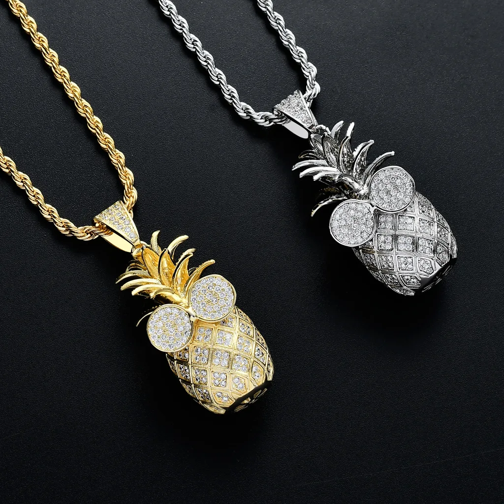Pineapple Pendant with Zircon Necklace, Collarbone Chain, Men's and Women's Accessories
Pineapple Pendant with Zircon Necklace, Collarbone Chain, Men's and Women's Accessories