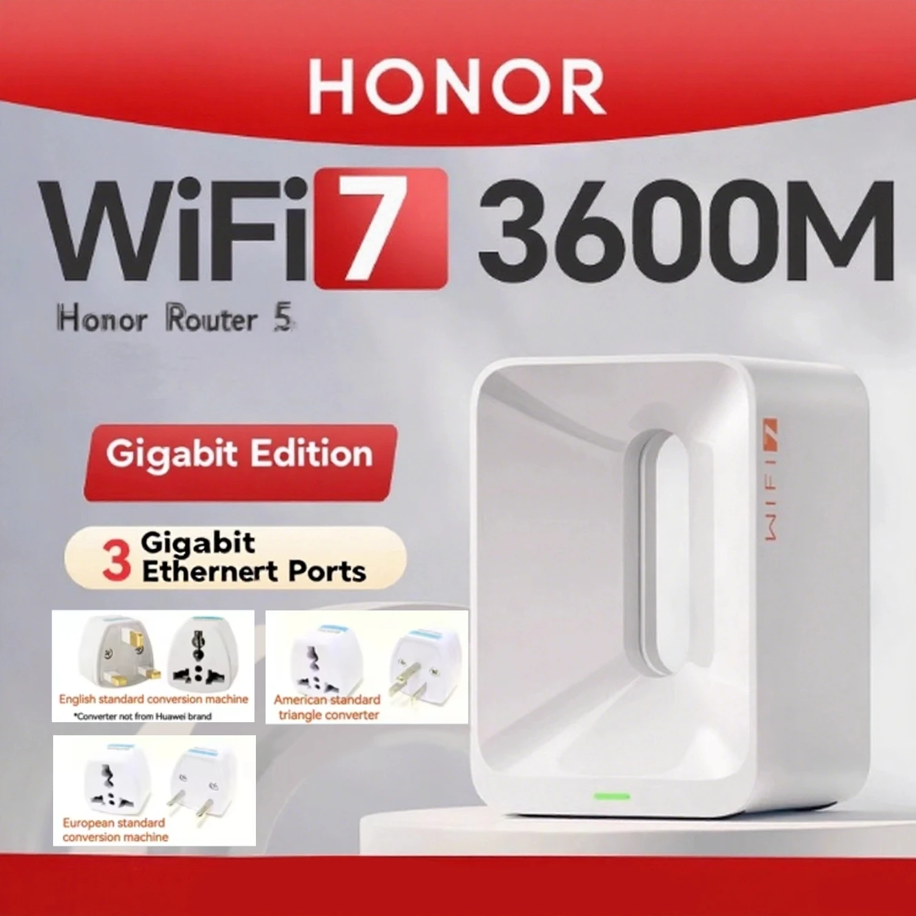 Honor Router 5 (белый): Wi-Fi 7 Gigabit 3600M 5G, двухдиапазонный, высокоскоростной настенный-Penetrating для дома и игр
Honor Router 5 (белый): Wi-Fi 7 Gigabit 3600M 5G, двухдиапазонный, высокоскоростной настенный-Penetrating для дома и игр
