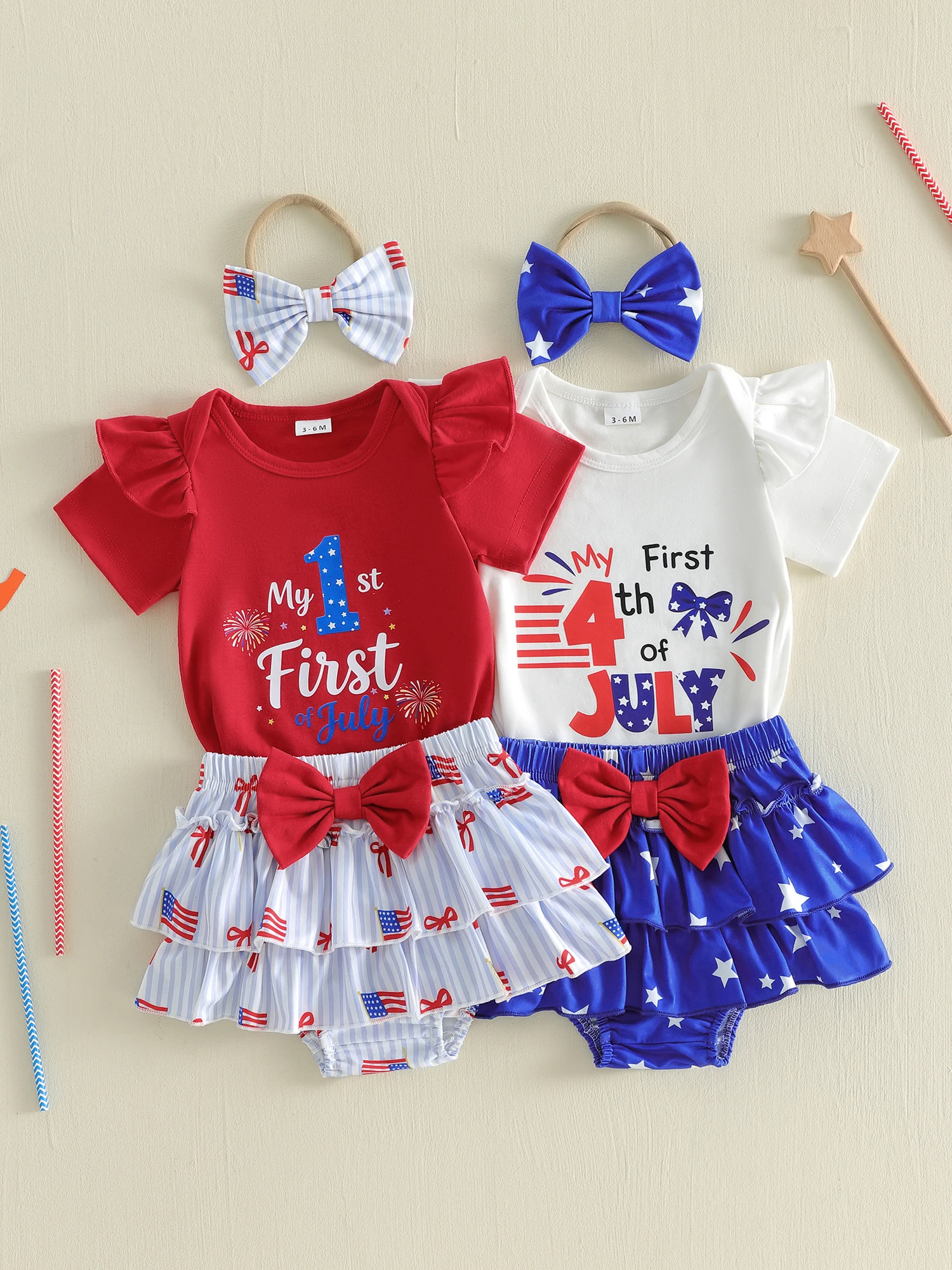 Toddler Girl Patriotic Sleeveless Dress with Bow Headband and Matching Bloomers for 4th of July Celebration
Toddler Girl Patriotic Sleeveless Dress with Bow Headband and Matching Bloomers for 4th of July Celebration
