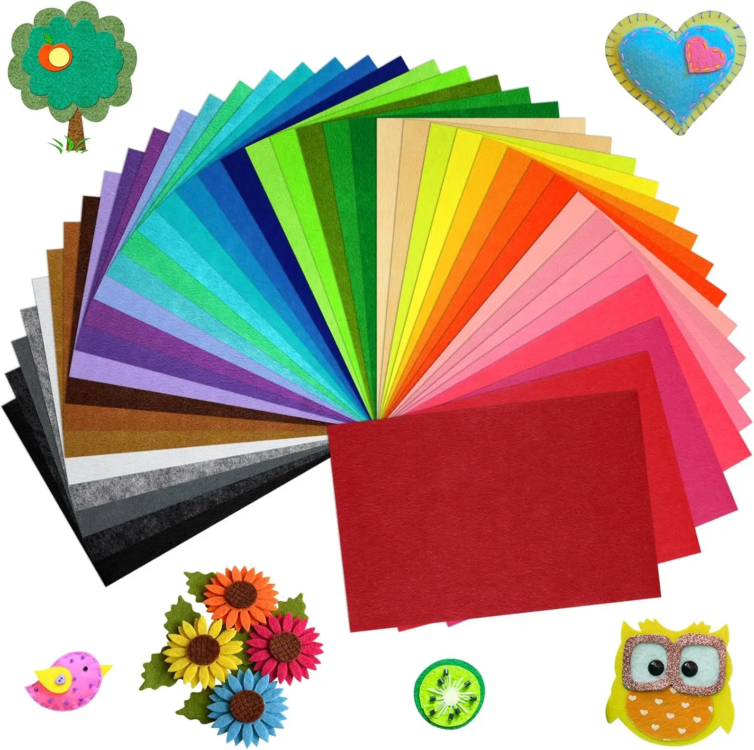 40 Pcs Soft Felt Fabric Sheets 8x12 Inch Assorted Colors for Crafts DIY Sewing
40 Pcs Soft Felt Fabric Sheets 8x12 Inch Assorted Colors for Crafts DIY Sewing