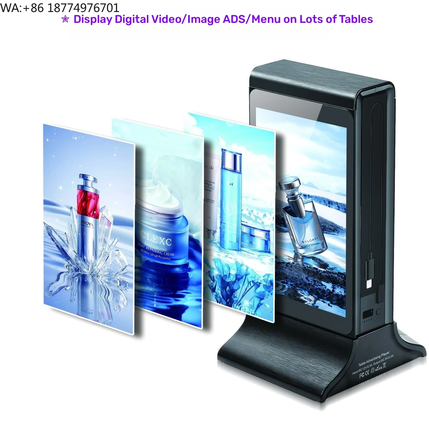 High Quality Dual 7 Inch Lcd Touch Screen Android WiFi Touch Screen Tabletop Advertising Player Digital Signage and Displays
High Quality Dual 7 Inch Lcd Touch Screen Android WiFi Touch Screen Tabletop Advertising Player Digital Signage and Displays