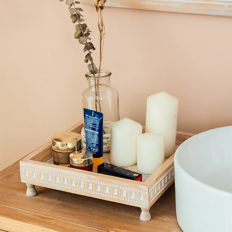 Footed Serving Trays, Teak Wood, Hand Carved, Rectangular, Set of 2, Nordic Style
Footed Serving Trays, Teak Wood, Hand Carved, Rectangular, Set of 2, Nordic Style