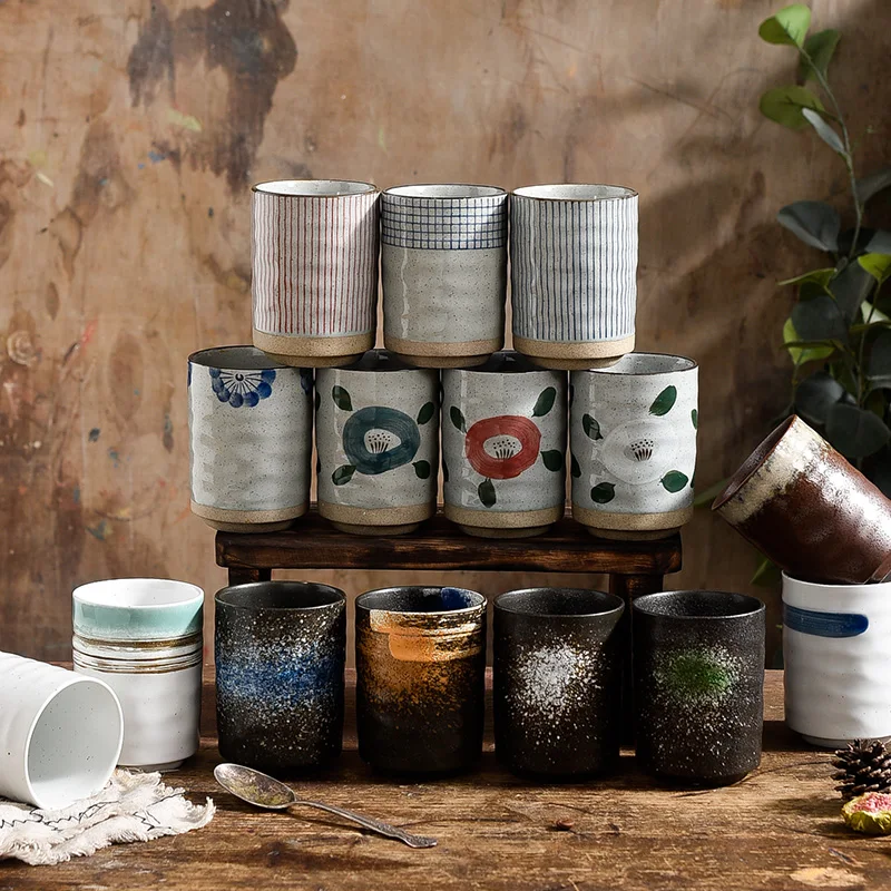 Japanese Style Tea House Mug Coarse Pottery Straight Sushi Cup Retro Ceramic Tea Cup 300ml Creative Tableware for Restaurant
Japanese Style Tea House Mug Coarse Pottery Straight Sushi Cup Retro Ceramic Tea Cup 300ml Creative Tableware for Restaurant