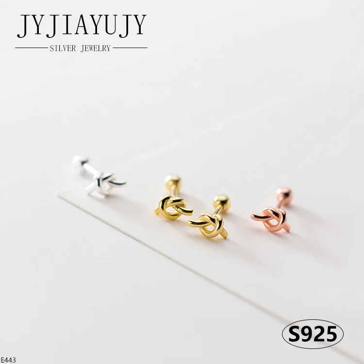 JYJIAYUJY 100% Sterling Silver S925 Screw Back Earrings Three Color Knotted Shape Fashion Hypoallergenic Jewelry Gift E443
JYJIAYUJY 100% Sterling Silver S925 Screw Back Earrings Three Color Knotted Shape Fashion Hypoallergenic Jewelry Gift E443