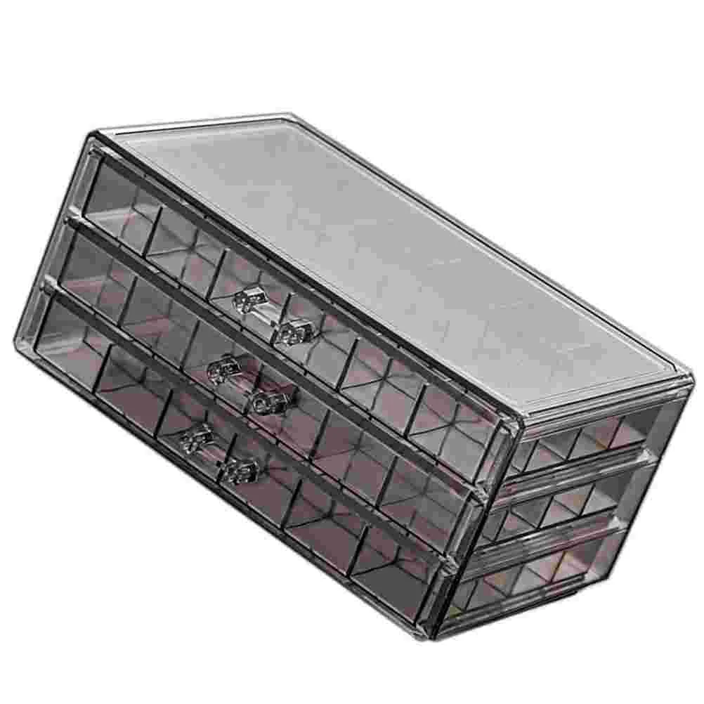Jewelry Storage Box Organizer Clear with 3 Layers Drawers Rhinestone Plastic Earrings Holder Office Boxes
Jewelry Storage Box Organizer Clear with 3 Layers Drawers Rhinestone Plastic Earrings Holder Office Boxes