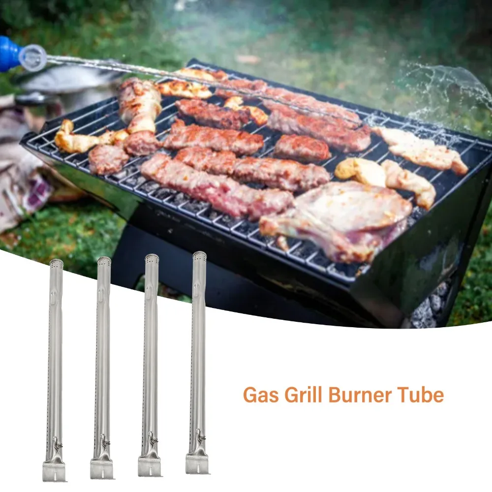4 Pcs Durable Stainless Steel Gas Grill Burner High Strength Silver BBQ Grill Burner Burner Tube Grill Replacement Parts
4 Pcs Durable Stainless Steel Gas Grill Burner High Strength Silver BBQ Grill Burner Burner Tube Grill Replacement Parts