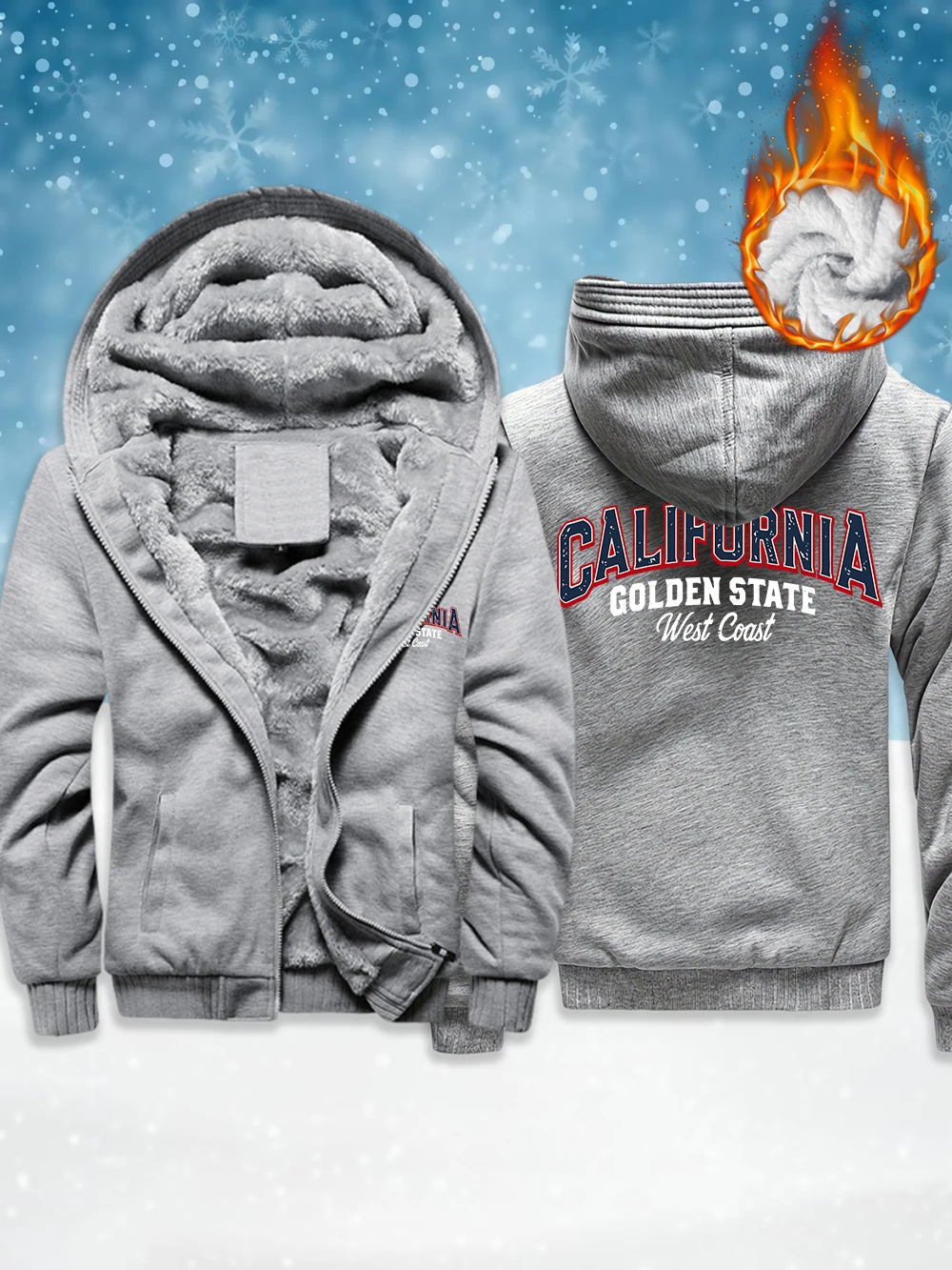 California Golden State Printing Mens Thicken Coats Winter Fleece Warm Zipper Jackets Windproof Thermal Outerwear Men'S Clothes
California Golden State Printing Mens Thicken Coats Winter Fleece Warm Zipper Jackets Windproof Thermal Outerwear Men'S Clothes