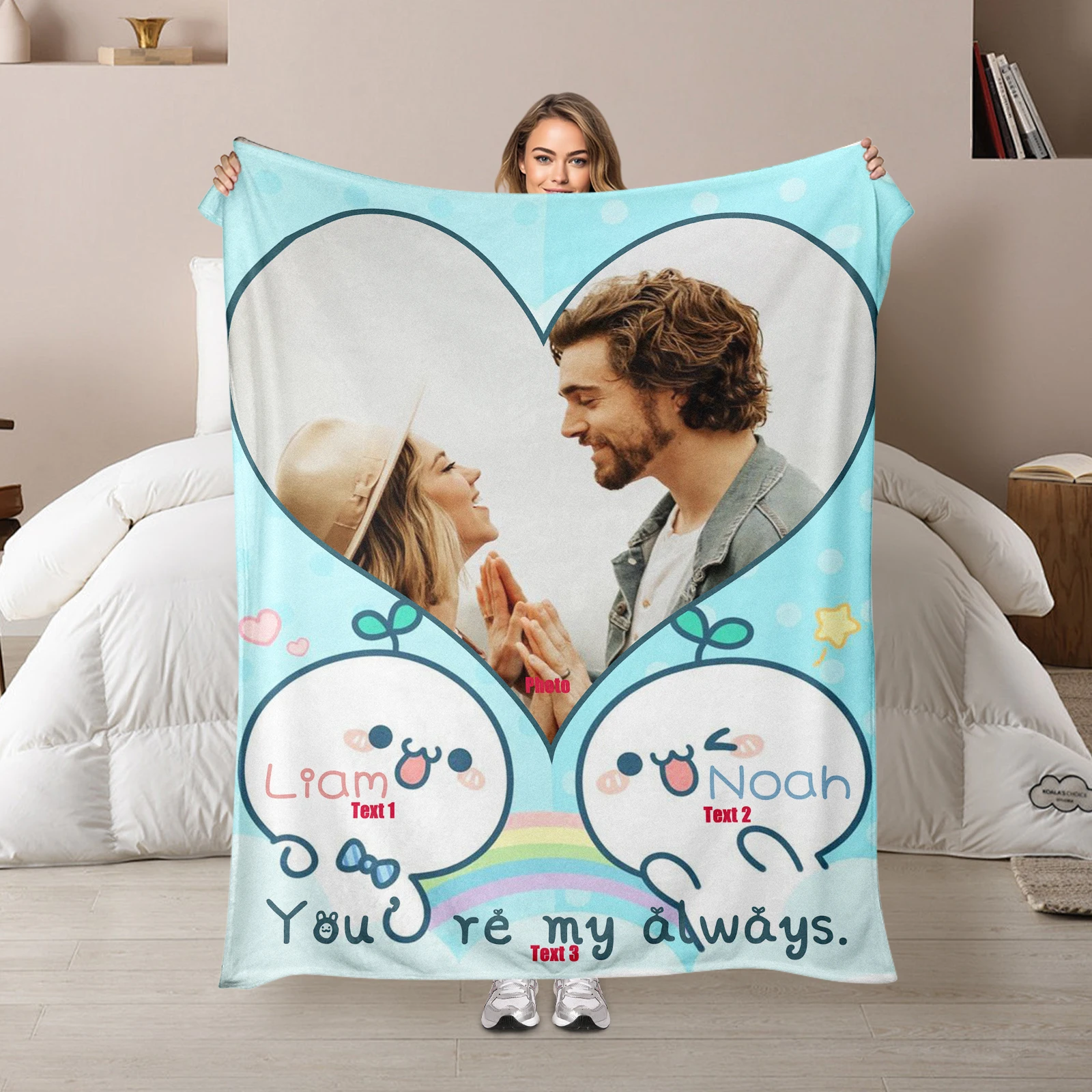 Custom Heart Cartoon Grass And Stars Blanket Personalized Cozy Gift For Kids And Home Warmth With Playful Design And Decor
Custom Heart Cartoon Grass And Stars Blanket Personalized Cozy Gift For Kids And Home Warmth With Playful Design And Decor