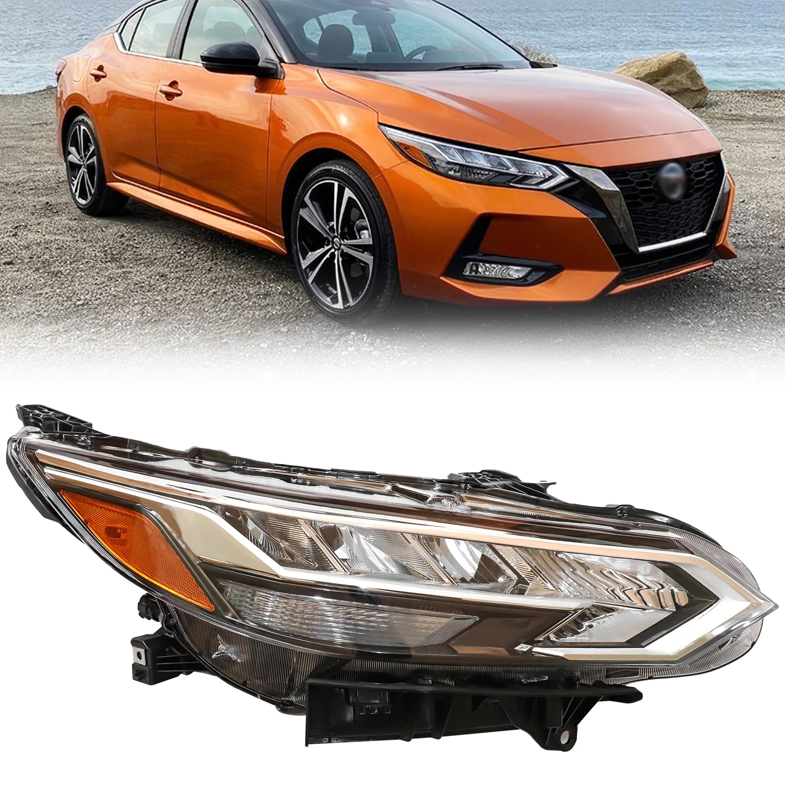 LED Headlight Assembly Fit 2020-2021 Nissan Sentra HeadLamp (Passenger Right Side) Front Head Light Factory Direct Replacement
LED Headlight Assembly Fit 2020-2021 Nissan Sentra HeadLamp (Passenger Right Side) Front Head Light Factory Direct Replacement