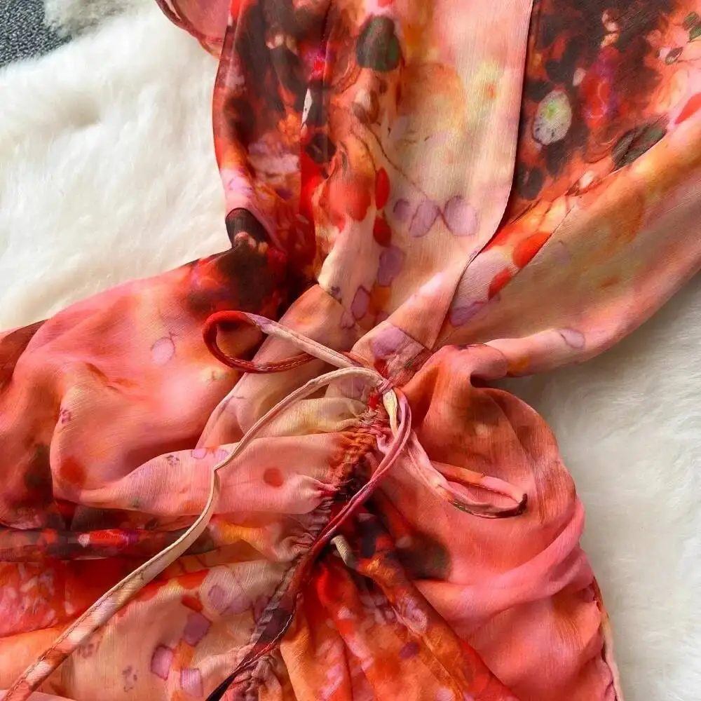 Elegant Moda V Neck Butterfly Sleeve Print Robe Slim Fit Ruched Drawstring Lace Up Mujer Mermaid Bodycon Ruffles Vestidos
Elegant Moda V Neck Butterfly Sleeve Print Robe Slim Fit Ruched Drawstring Lace Up Mujer Mermaid Bodycon Ruffles Vestidos
