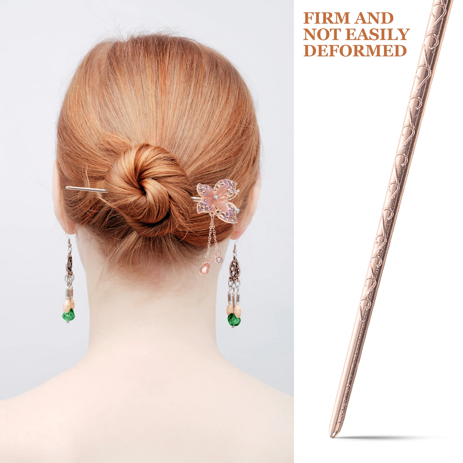 3pcs Retro Hairpin Step Shaking Alloy Butterfly Hair Sticks for Buns Long Hair Styling Accessories Women Girls
3pcs Retro Hairpin Step Shaking Alloy Butterfly Hair Sticks for Buns Long Hair Styling Accessories Women Girls
