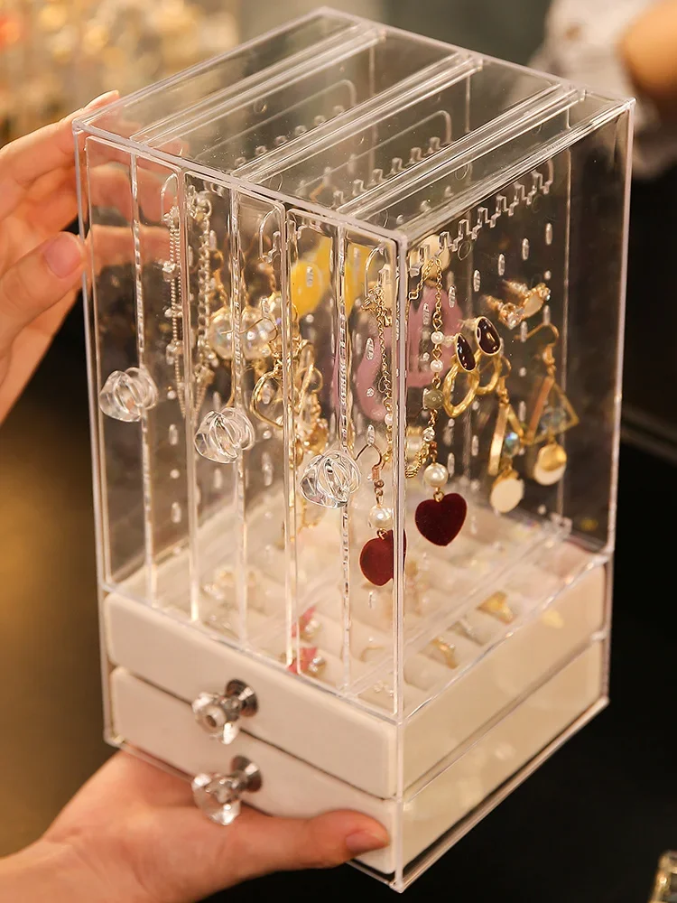 Luxury Jewelry Organizer Hanging Display Earrings Necklace Velvet Acrylic Transparent Storage Jewelry Holder Hair
Luxury Jewelry Organizer Hanging Display Earrings Necklace Velvet Acrylic Transparent Storage Jewelry Holder Hair