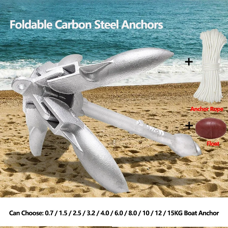 Folding Marine Anchor with Four Claws for Assault Boat Galvanized for Corrosion Prevention Carbon Steel Anchor Boat Accessories 
Folding Marine Anchor with Four Claws for Assault Boat Galvanized for Corrosion Prevention Carbon Steel Anchor Boat Accessories
