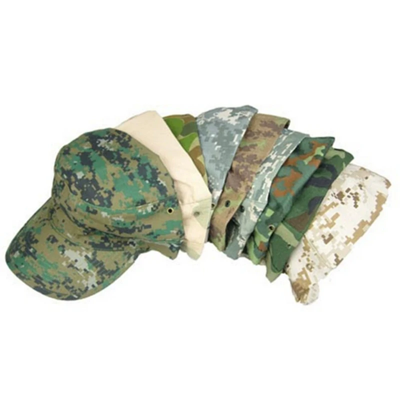 Men Camouflage Flat Cap Cadet Field Outdoor Training Tactical Hats Snapback Breathable Hunting Hat
Men Camouflage Flat Cap Cadet Field Outdoor Training Tactical Hats Snapback Breathable Hunting Hat