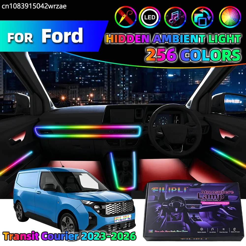 10 in 1 For Ford Transit Courier 2023-2026 Years Car Interior Ambient Lights Strips Breathing Lighting Kit App Control Auto LED
10 in 1 For Ford Transit Courier 2023-2026 Years Car Interior Ambient Lights Strips Breathing Lighting Kit App Control Auto LED