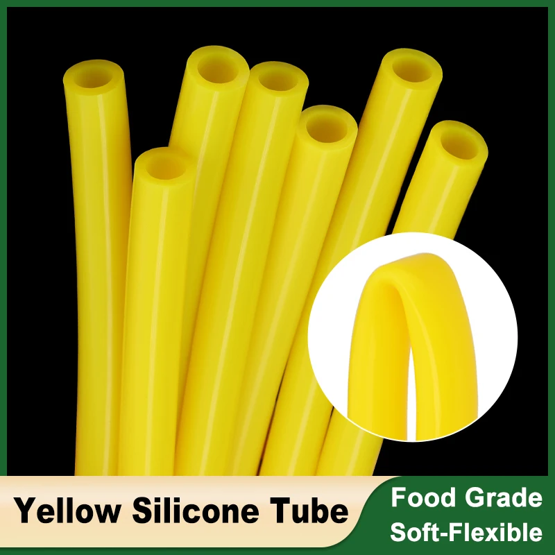 1 - 10m Silicone Hose Yellow Food Grade Flexible Non-Toxic High-Temperature Resistant Tube Drink Water Pipe Diameter 0.5 ~ 32mm
1 - 10m Silicone Hose Yellow Food Grade Flexible Non-Toxic High-Temperature Resistant Tube Drink Water Pipe Diameter 0.5 ~ 32mm