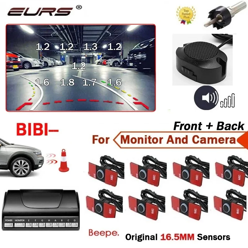 8 Probe AHD Front With back Radars 16.5MM Flat Parking Sensors Step Speaker Buzzer 12V Reverse Parking Assistance
8 Probe AHD Front With back Radars 16.5MM Flat Parking Sensors Step Speaker Buzzer 12V Reverse Parking Assistance