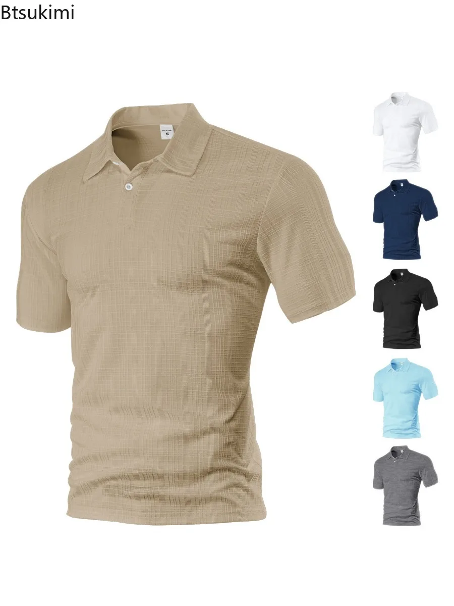 2025 Summer Men's Short Sleeve Lapel Shirts Business Casual Solid Color Polo Shirts Loose Breathable Sports Golf Tops Male Tees
2025 Summer Men's Short Sleeve Lapel Shirts Business Casual Solid Color Polo Shirts Loose Breathable Sports Golf Tops Male Tees