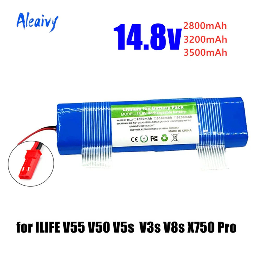 14,8 V 2800mah 3500Mah 18650 литиевая батарея для ILIFE V3s Pro, V50, V5s Pro, V8s, X750 Аккумулятор для робота-пылесоса аккумулятор
14,8 V 2800mah 3500Mah 18650 литиевая батарея для ILIFE V3s Pro, V50, V5s Pro, V8s, X750 Аккумулятор для робота-пылесоса аккумулятор