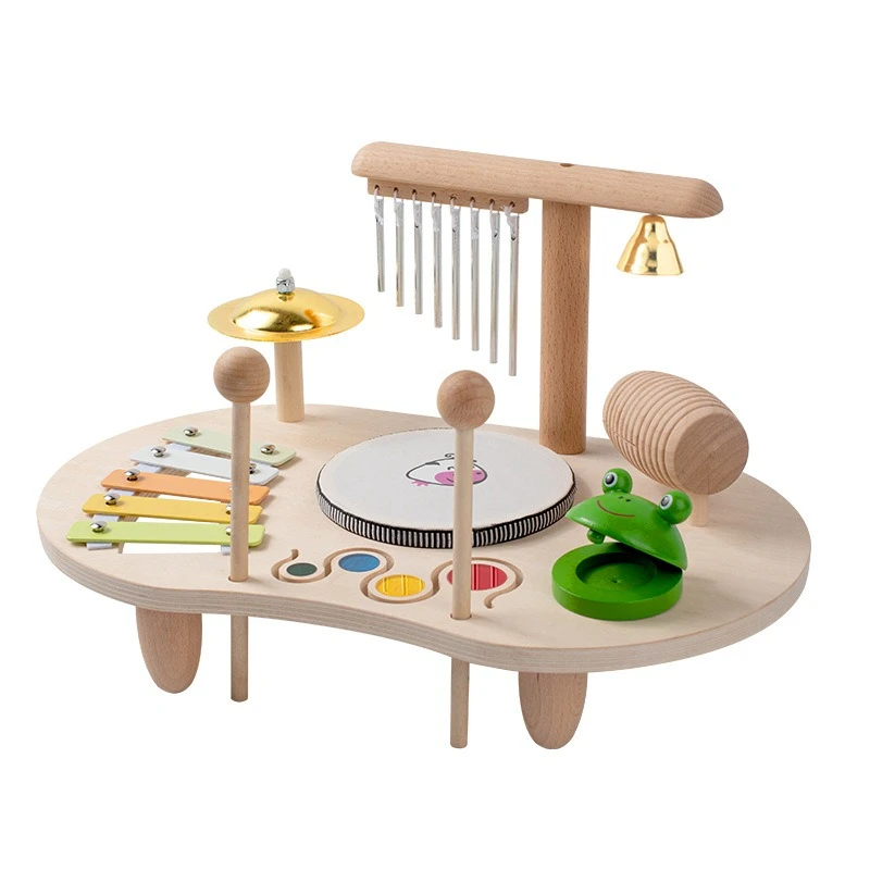 Children's Wooden Bandstand Percussion Gongs Wind Chimes Castanets Drums Baby Percussion Instruments Early Education
Children's Wooden Bandstand Percussion Gongs Wind Chimes Castanets Drums Baby Percussion Instruments Early Education