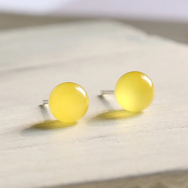 Natural Blue Red Amber Round Sphere Earrings For Women 925 Sterling Silver 9mm Yellow Amber Earring Best Gift AAAAA
Natural Blue Red Amber Round Sphere Earrings For Women 925 Sterling Silver 9mm Yellow Amber Earring Best Gift AAAAA