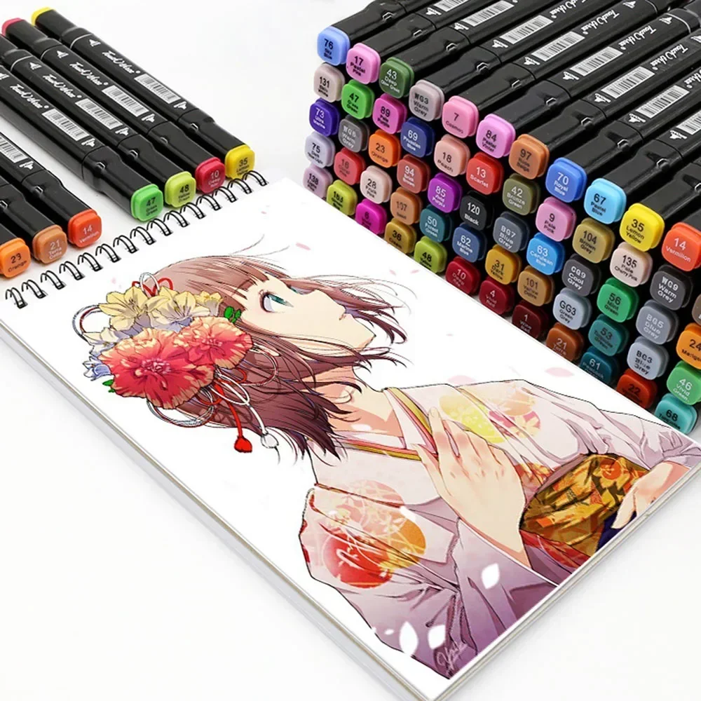 Painting Pen 24/30/40/60/80 Colors Art Markers for Beginners Double-ended Alcohol Sketch Based Felt-Tip Oily Pen Art Supplie
Painting Pen 24/30/40/60/80 Colors Art Markers for Beginners Double-ended Alcohol Sketch Based Felt-Tip Oily Pen Art Supplie