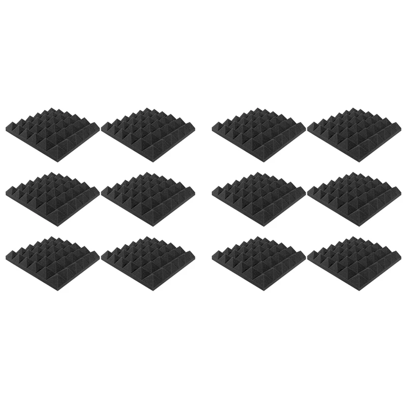12Pack Self Adhesive Soundproof Wall Panels 2X12x12inch Sound Proof Foam Panels For Wall,For Home,Recording Studio
12Pack Self Adhesive Soundproof Wall Panels 2X12x12inch Sound Proof Foam Panels For Wall,For Home,Recording Studio
