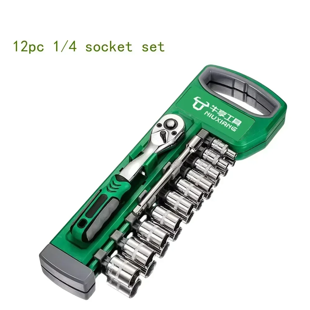 12/29pcs Socket Sleeve Wrench Set ,Car Repair Tool,Hand Tools,Key Set Wrench,Ratchet Wrench Set 1/4 3/8 1/2 Auto Repair Tools
12/29pcs Socket Sleeve Wrench Set ,Car Repair Tool,Hand Tools,Key Set Wrench,Ratchet Wrench Set 1/4 3/8 1/2 Auto Repair Tools