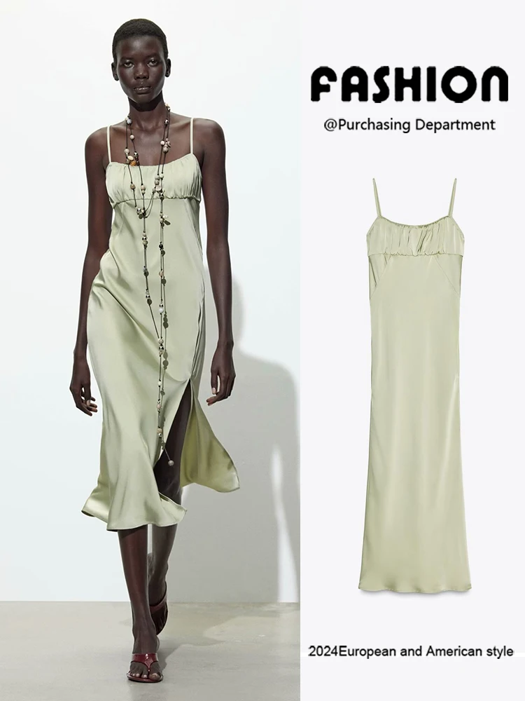 Ele Summer New Arrival Women's Dr Silk Satin Sensual Strapl Svel Innerwear Sle High Waist Midi Gown
Ele Summer New Arrival Women's Dr Silk Satin Sensual Strapl Svel Innerwear Sle High Waist Midi Gown