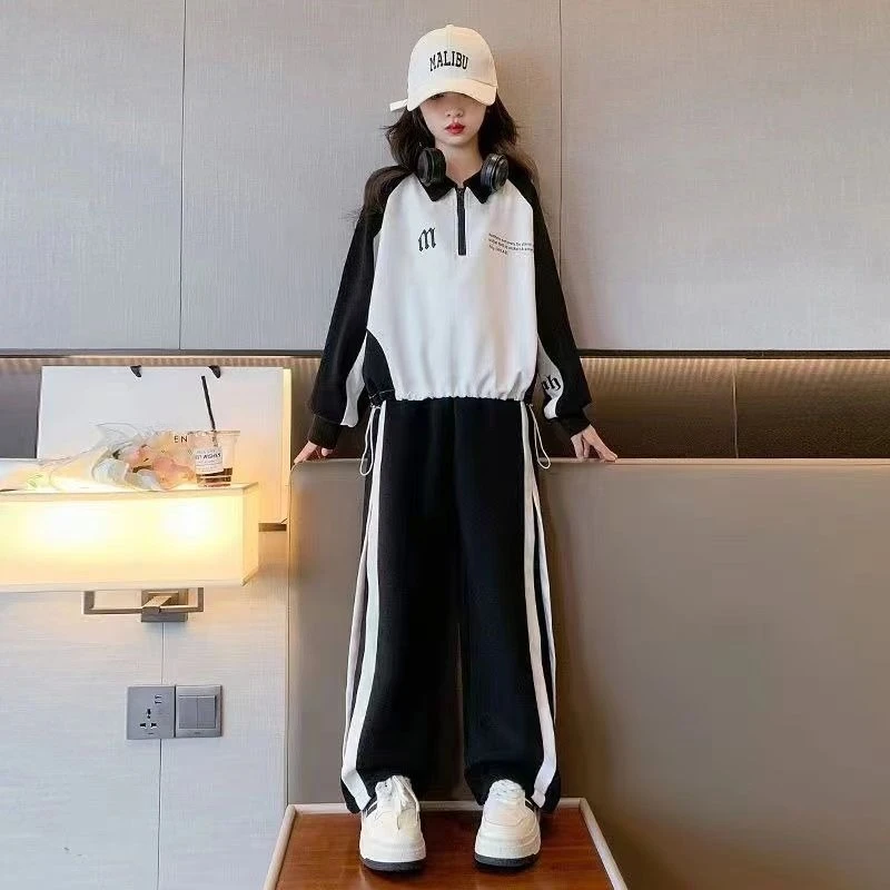 Sweatshirt Set Letter Print Top & Pants 2-Piece Girl Boutique Clothing Children's Setup Korean Style Two Clothes 7 8 Years Girls
Sweatshirt Set Letter Print Top & Pants 2-Piece Girl Boutique Clothing Children's Setup Korean Style Two Clothes 7 8 Years Girls